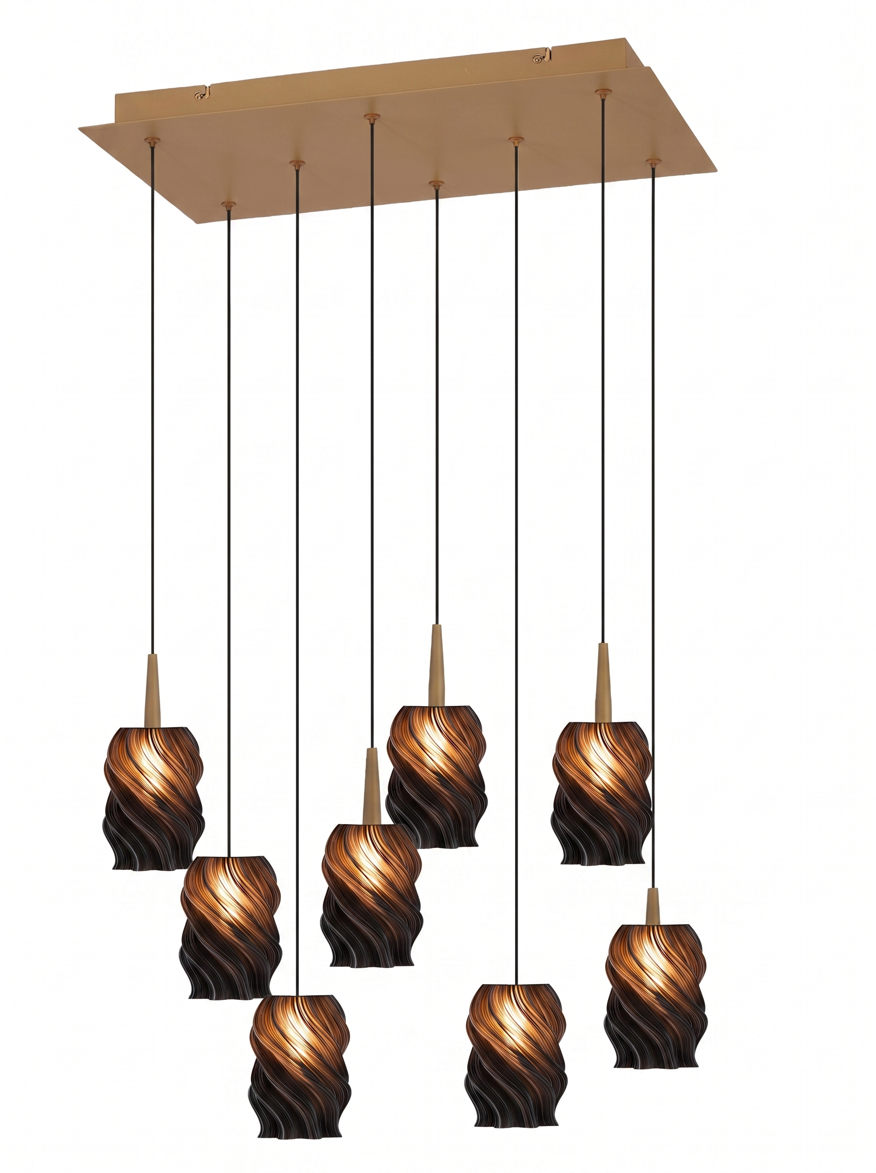 ANDROMEDA 8 Rect — candelabru liniar abajur ebony