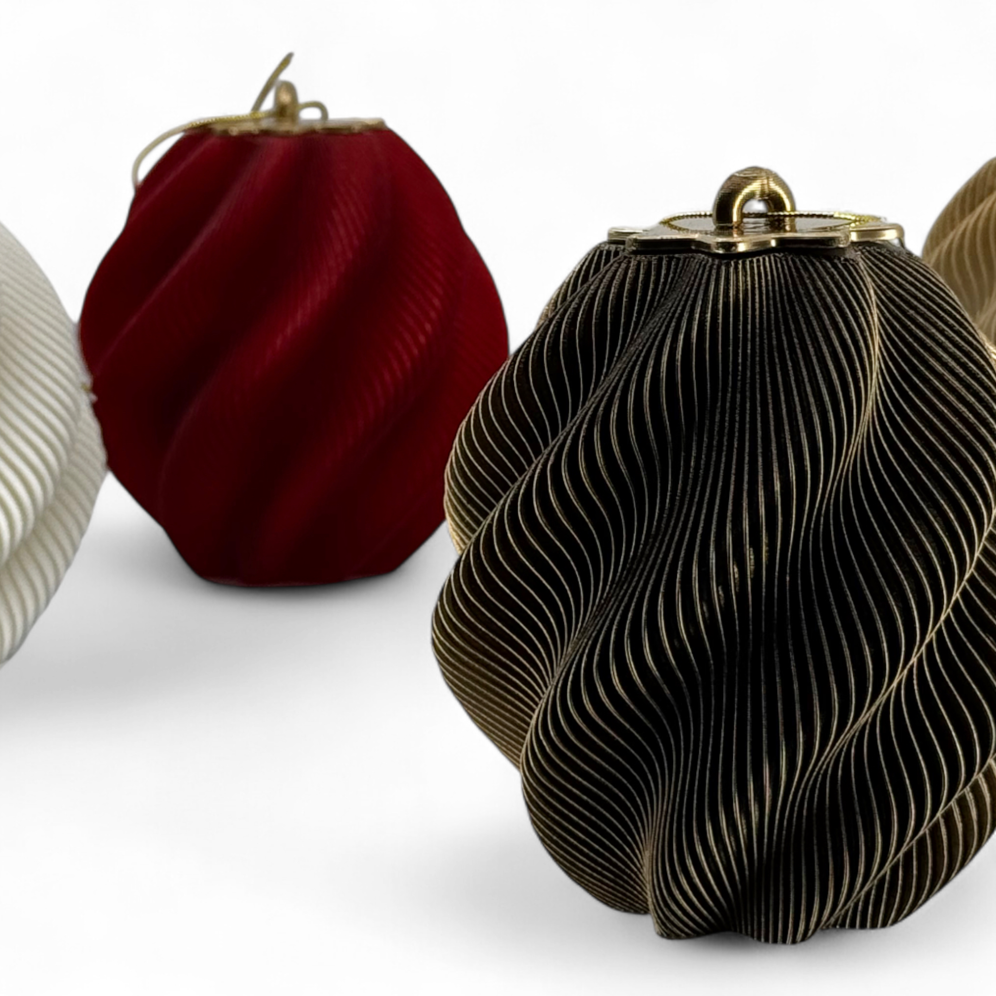 Ornament - Plisee Spiral 4 pcs