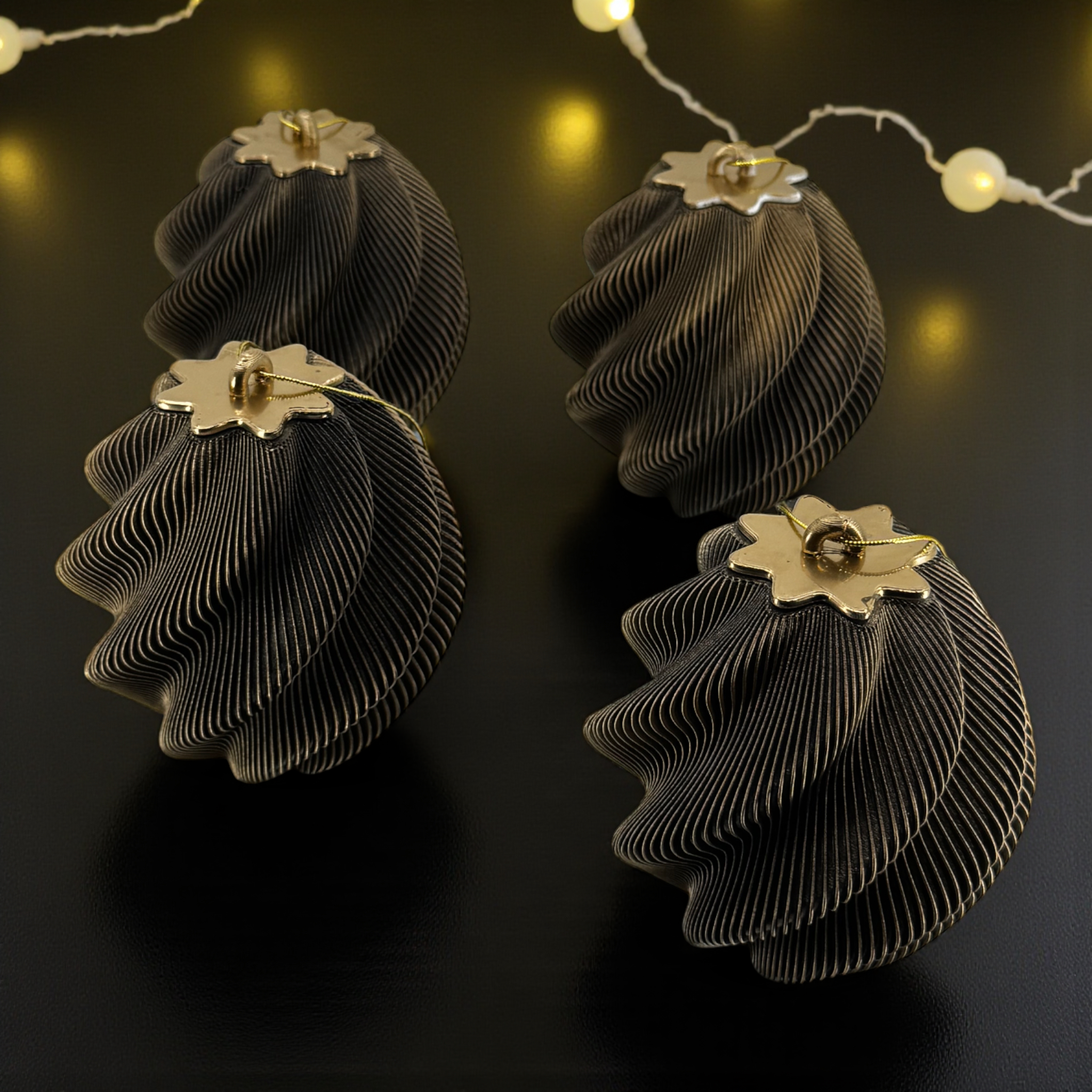 Ornament - Plisee Spiral 4 pcs