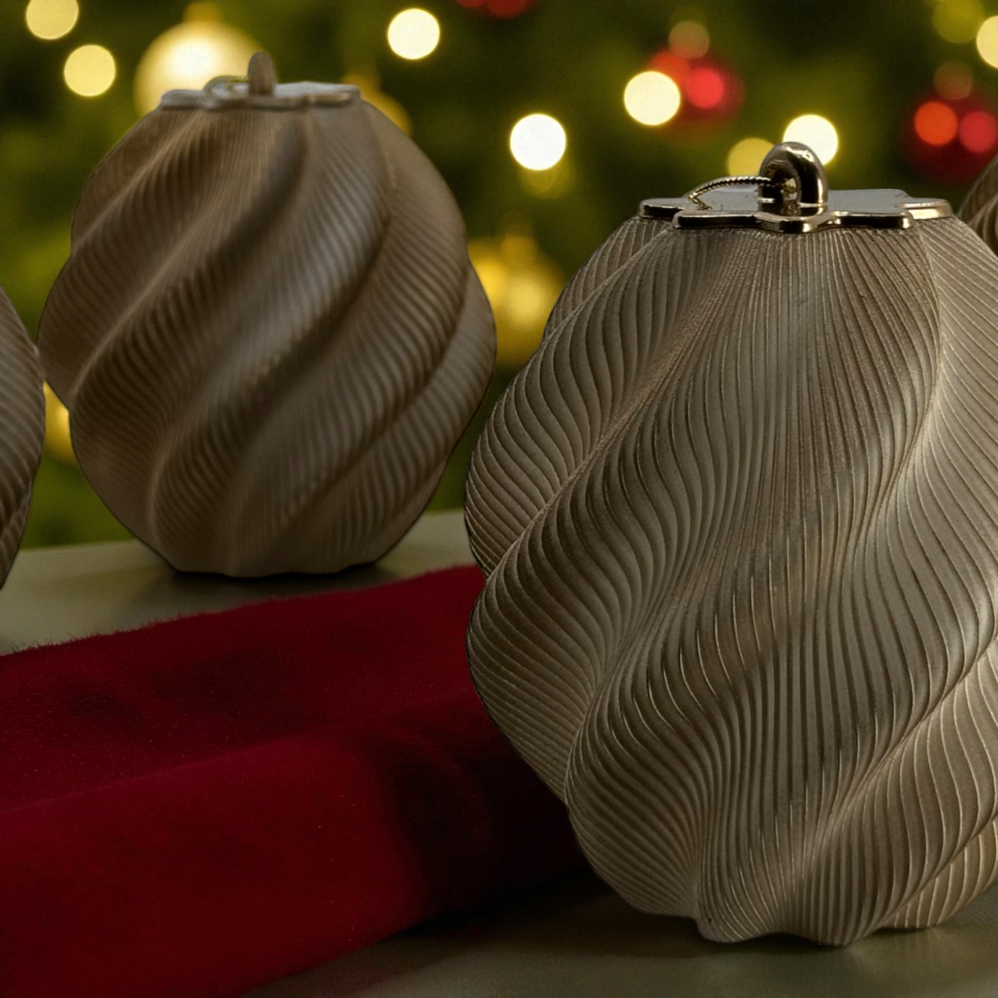 Ornament - Plisee Spiral 4 pcs