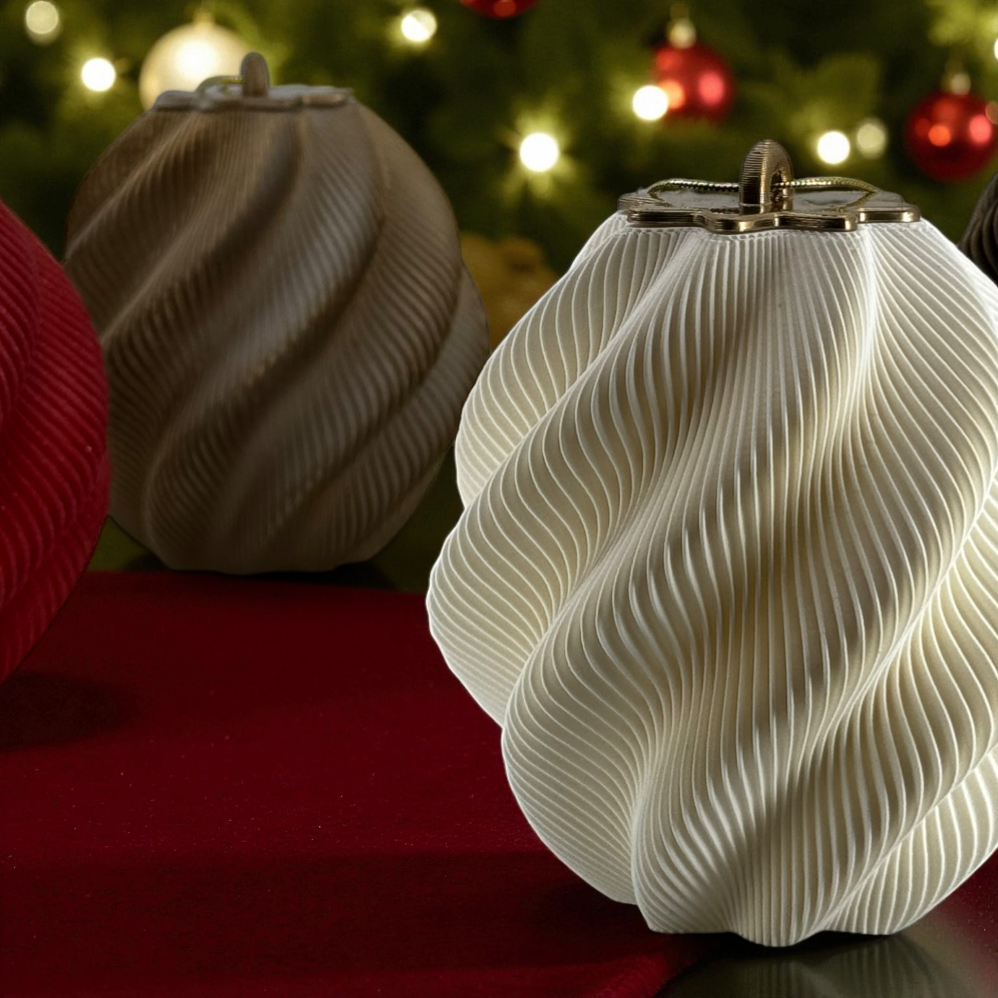 Ornament - Plisee Spiral 4 pcs