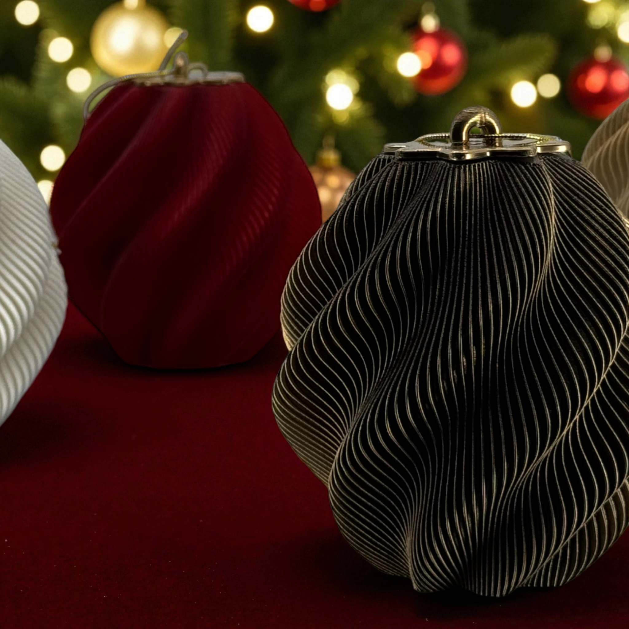 Ornament - Plisee Spiral 4 pcs