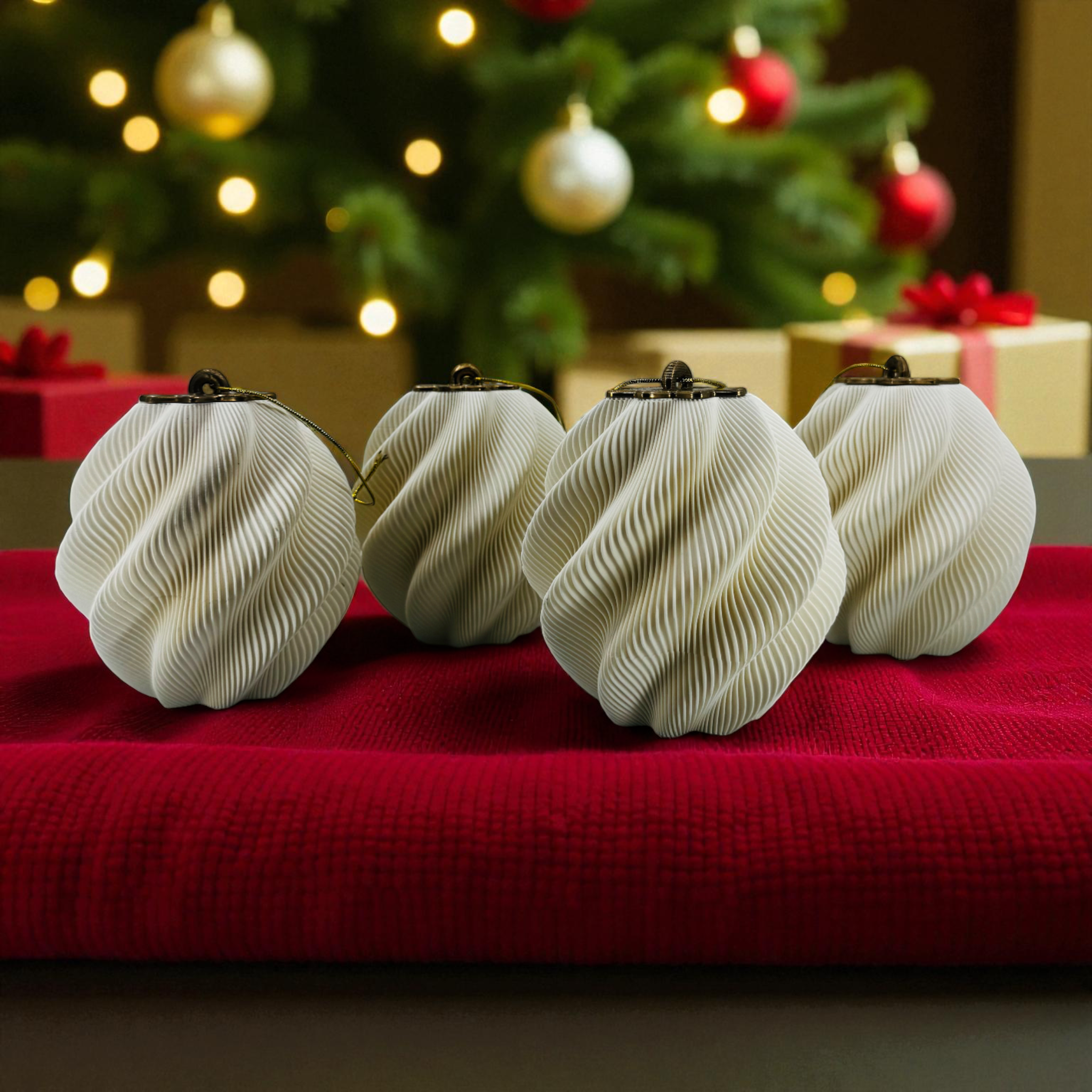 Ornament - Plisee Spiral 4 pcs