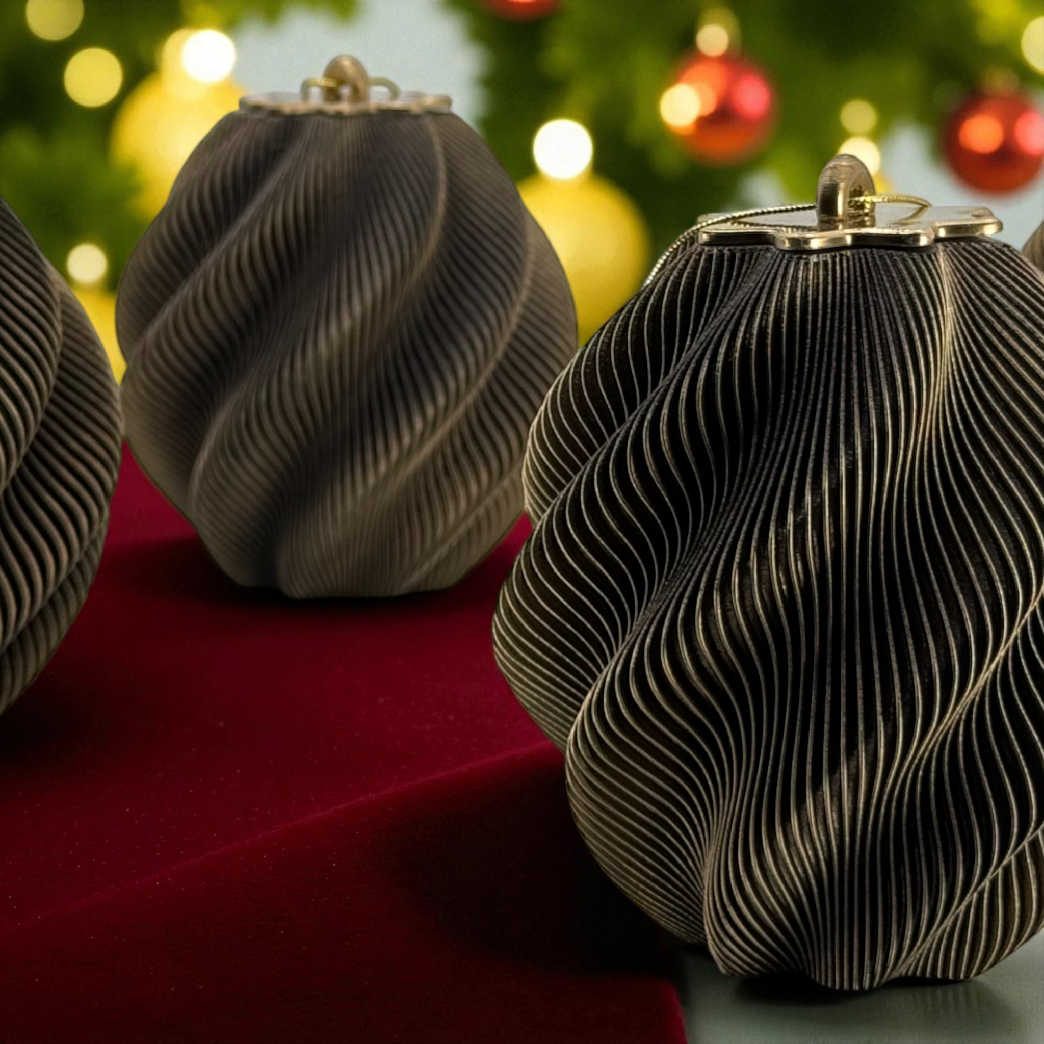 Ornament - Plisee Spiral 4 pcs