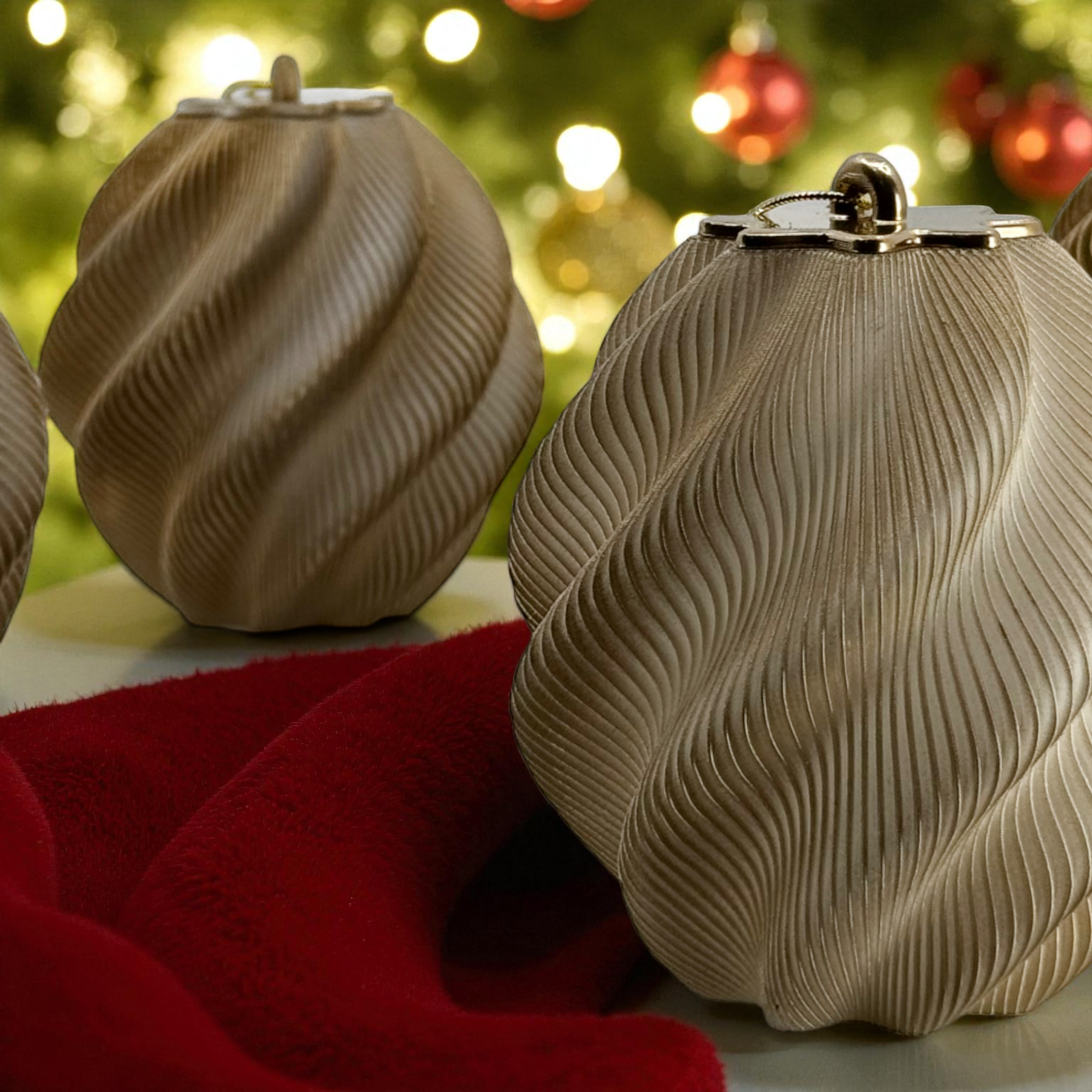 Ornament - Plisee Spiral 4 pcs