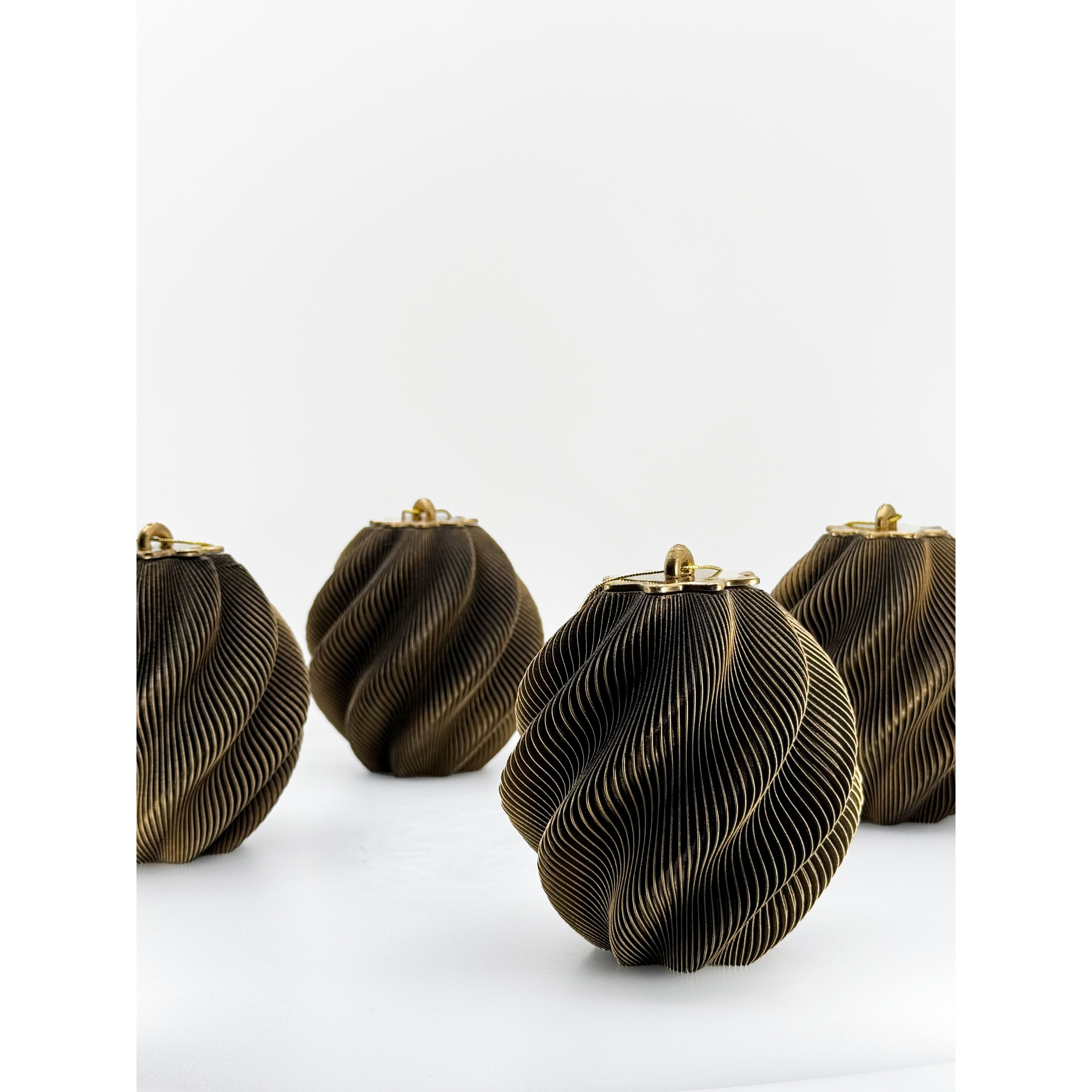 Ornament - Plisee Spiral 4 pcs - Ornament decorativă sculpturală de la Artema Concept