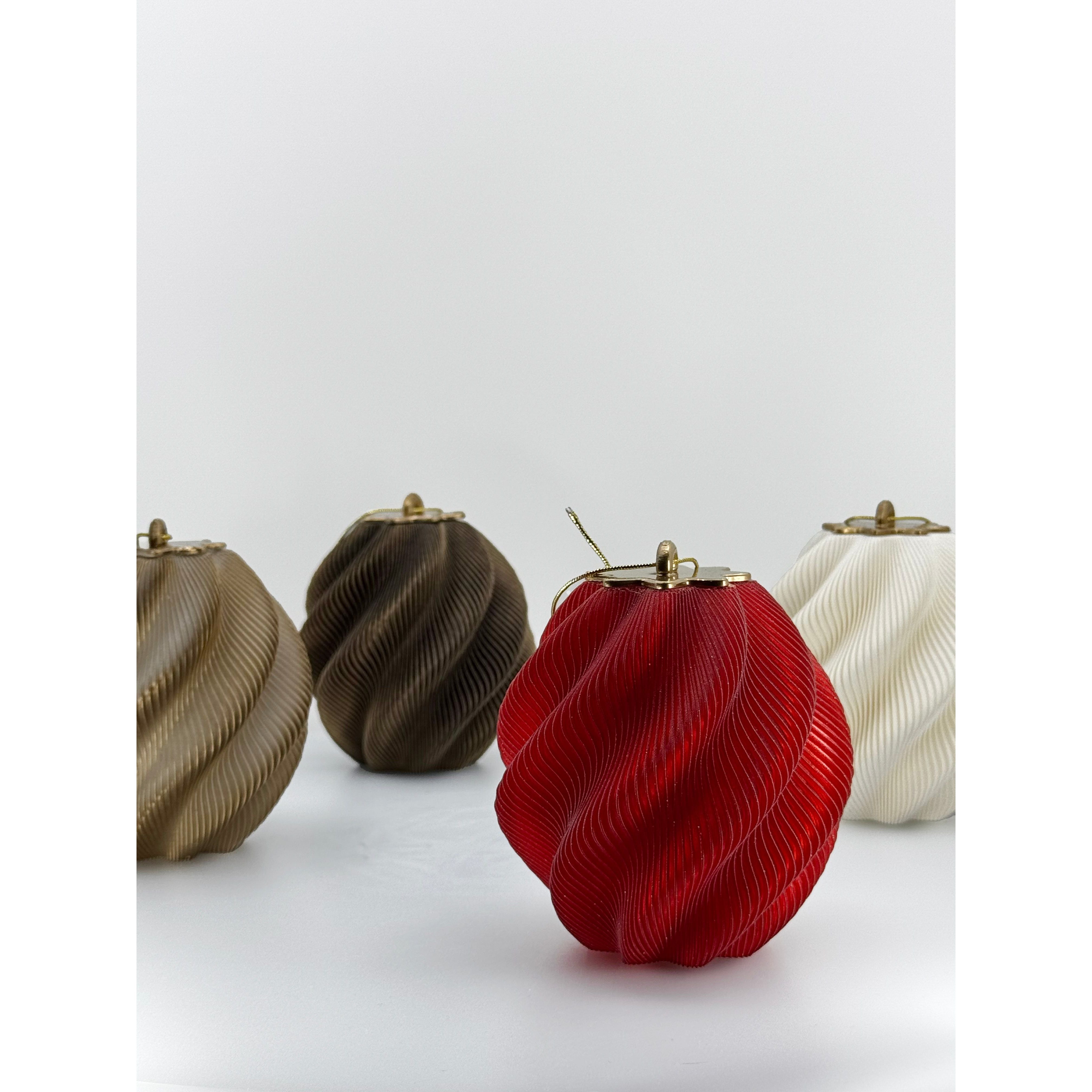 Ornament - Plisee Spiral 4 pcs - Ornament decorativă sculpturală de la Artema Concept