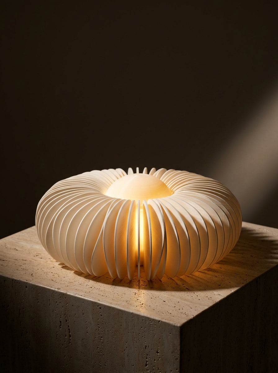 Midnight Sun - lampa sculpturala imprimata 3D