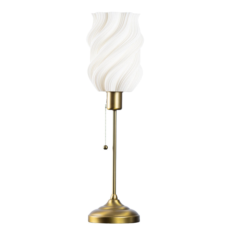 Selene Gold Edition — Lampe à poser avec abat-jour en céramique