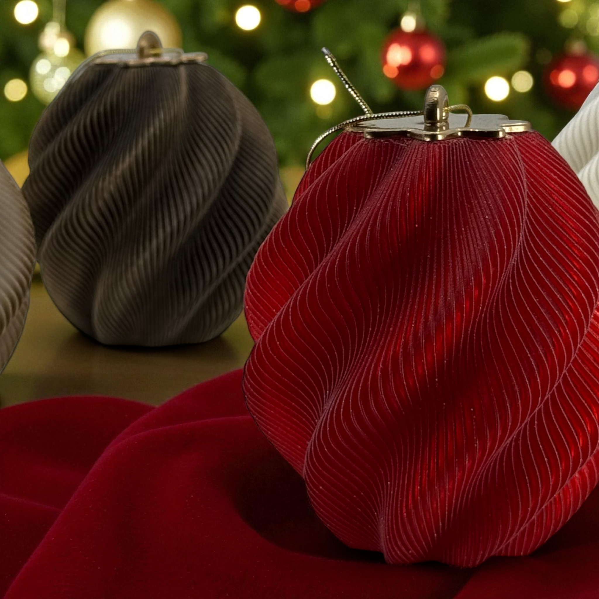 Ornament - Plisee Spiral 4 pcs