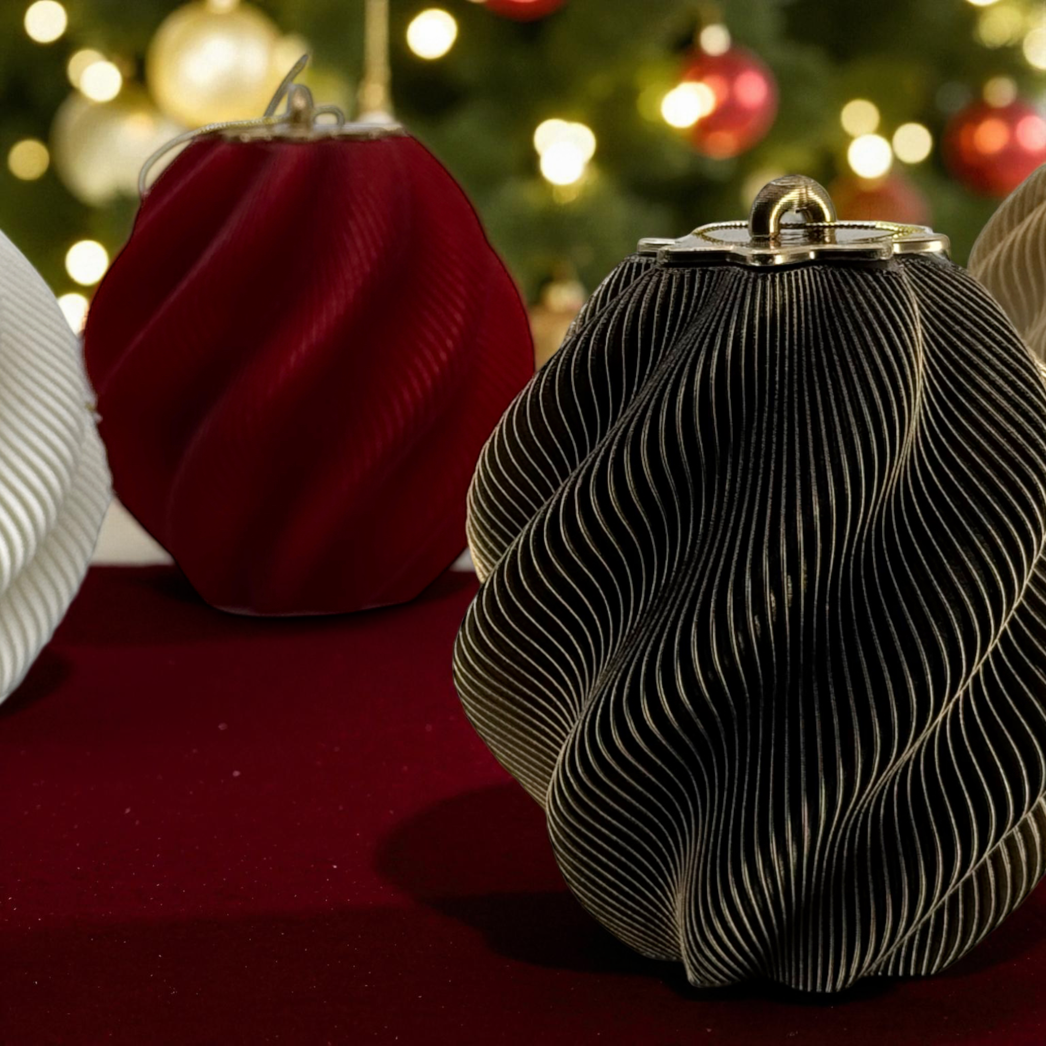 Ornament - Plisee Spiral 4 pcs