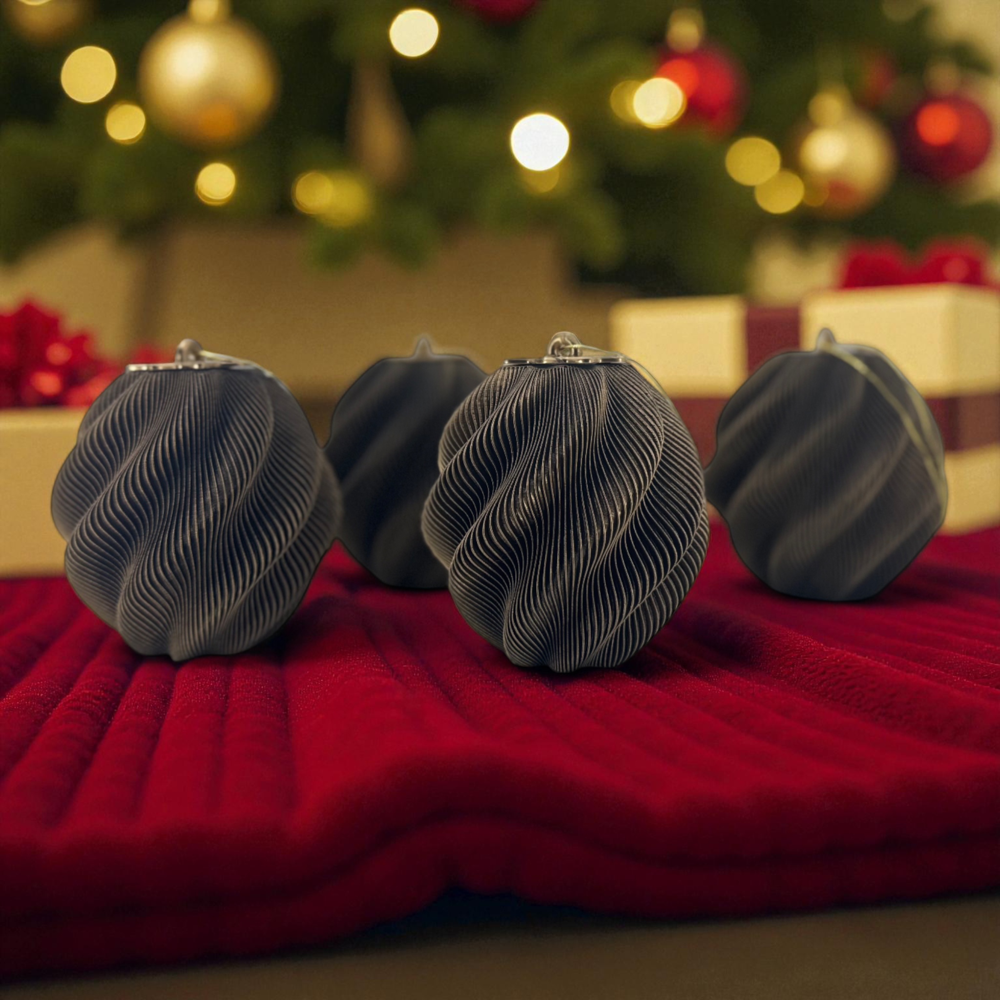 Ornament - Plisee Spiral 4 pcs