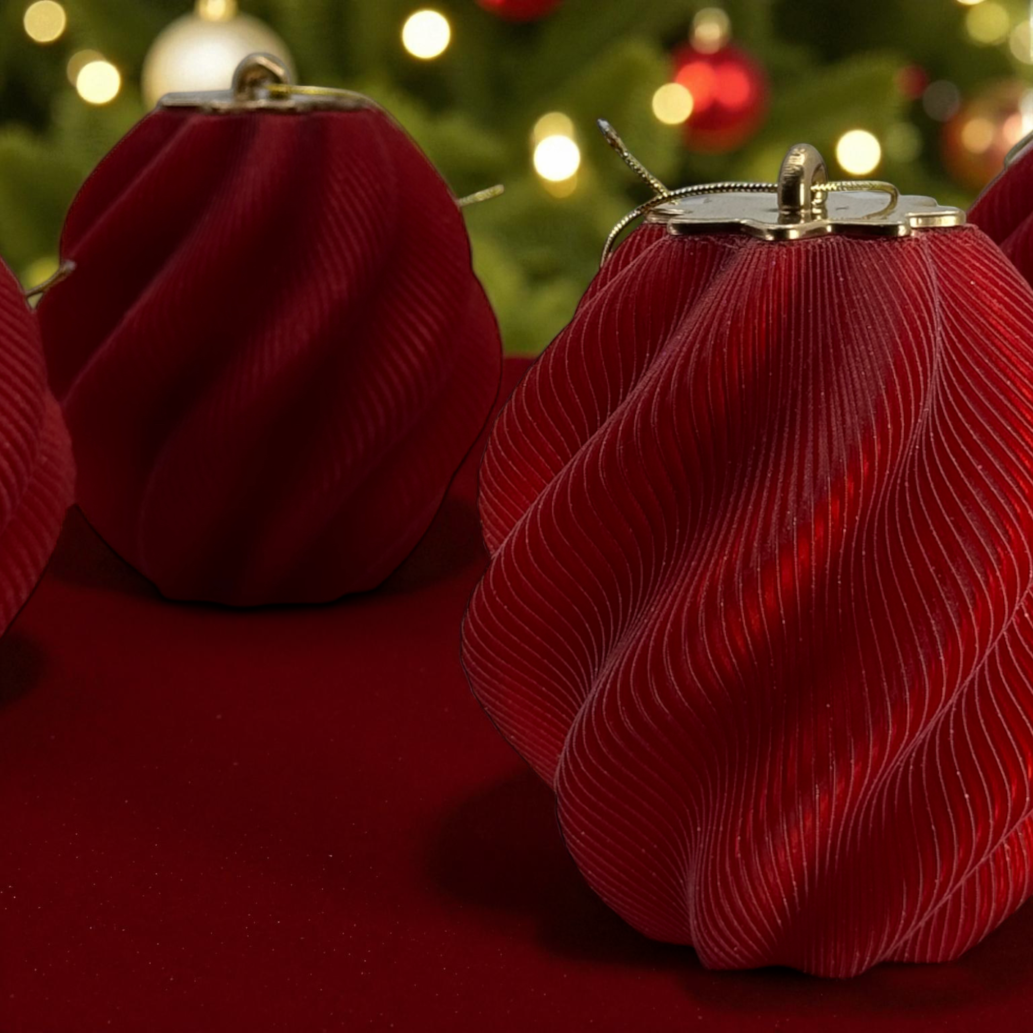 Ornament - Plisee Spiral 4 pcs