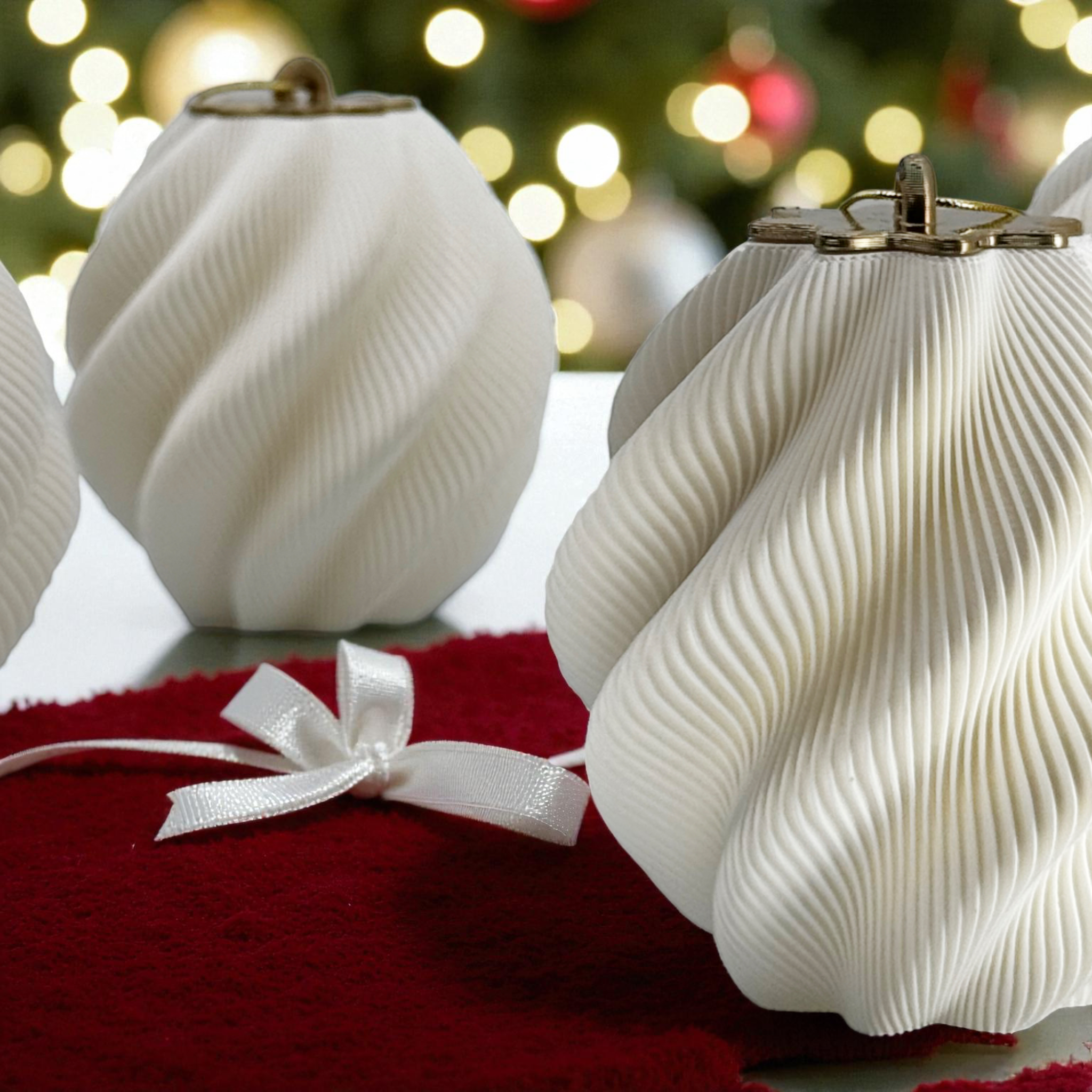 Ornament - Plisee Spiral 4 pcs