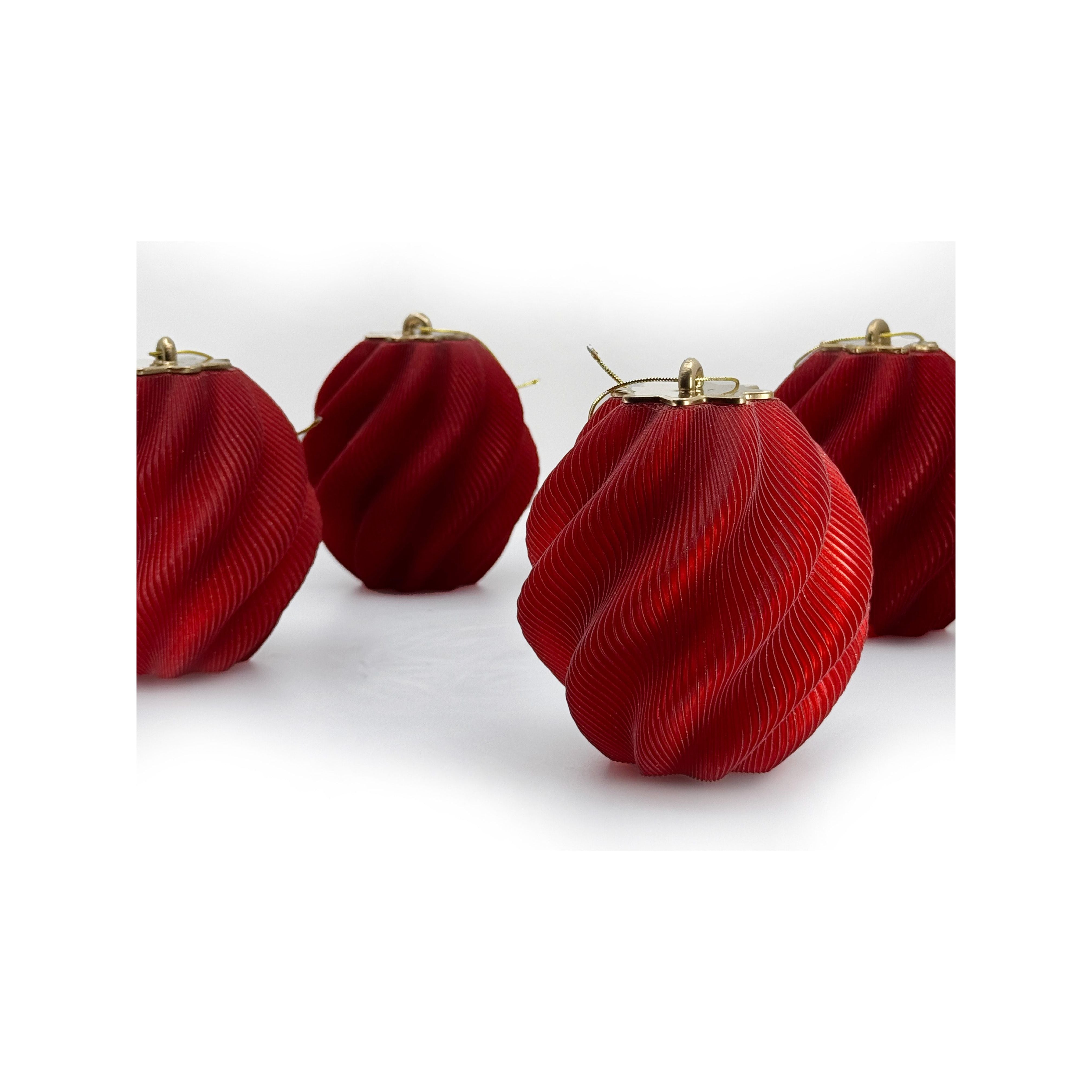Ornament - Plisee Spiral 4 pcs - Ornament decorativă sculpturală de la Artema Concept
