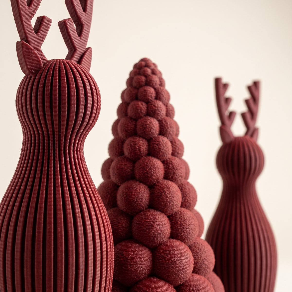 Set Nordic Family – Burgundy Red – ARTEMA Crăciun 2026, detaliu textură