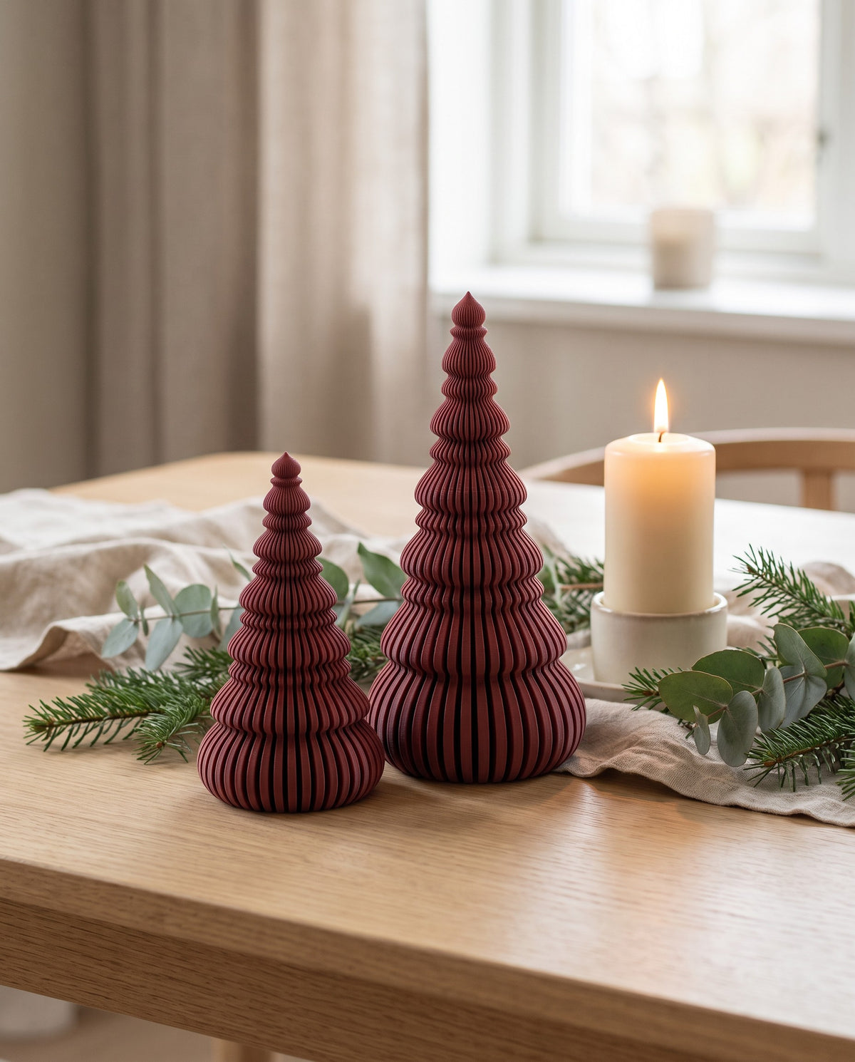 Set Ribbon Duo – Burgundy Red – ARTEMA Crăciun 2026, ambient