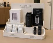 Aramia / ScentiQ — Le présentoir devient partie du produit