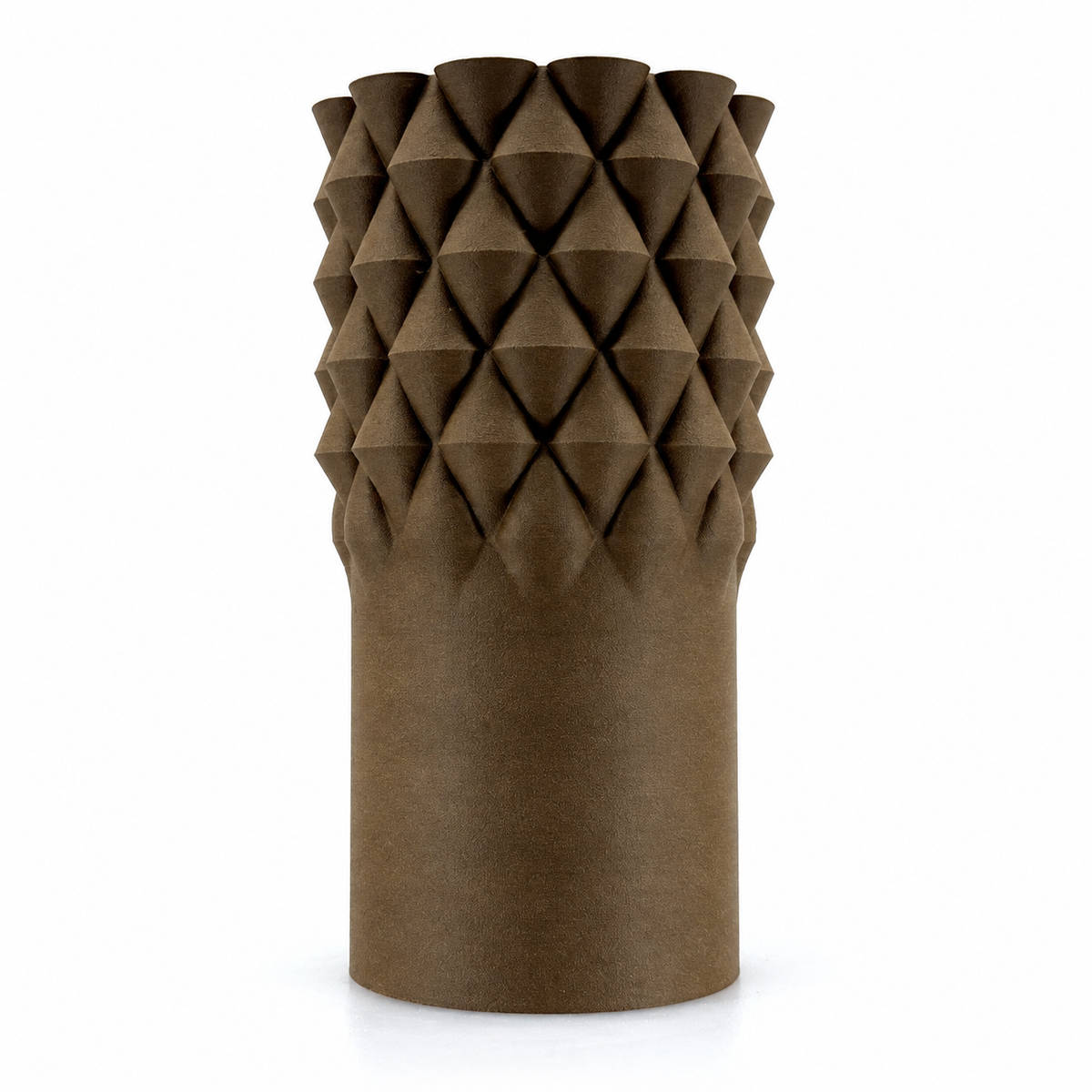 Rhapsody Coconut — vază sculpturală, vedere integrală pe fundal alb