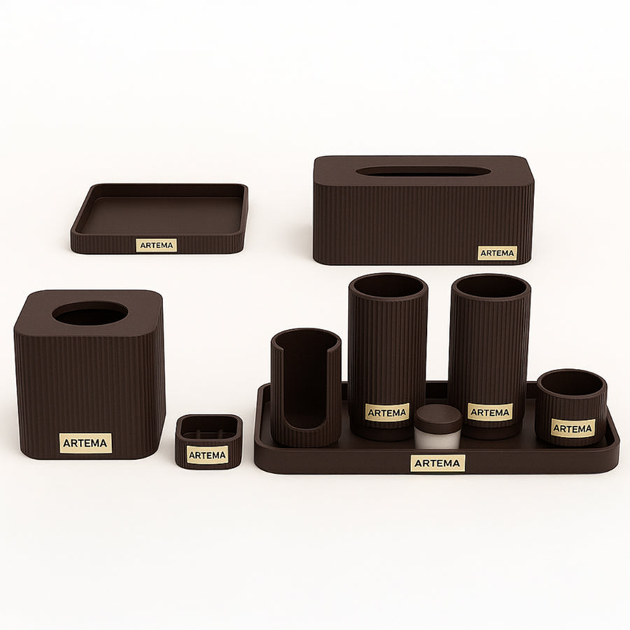 Pearl Brown Bathroom Set — Hospitality Premium